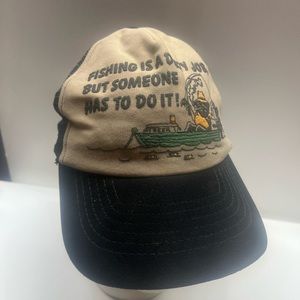 Vintage 80’s fishing hat snap back made in USA